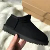 Hete aus klassieke korte miniwomen sneeuwschoenen houden warme boot man dames pluche casual warme laarzen schapenvacht suède schoenen kastanje grijs met doos