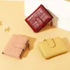 Wallets MOONBIFFY Stone Pattern Women Small Wallets Ladies PU Leather Card Holder Coin Pures Mini Standard Purses for Female Clutch Bag G230327