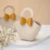 Other Event Party Supplies 10 Pcs/Lot Creative Ring Portable Leather Wedding Candy Box Bow Companion Gift Box Cosmetic Packaging Small Boxes for Gifts 230321