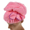Handtuch 6 Farben Schnell trockenes Haar Hut Mikrofaser Solide Turban Damen Mädchen Damen Kappe Badewerkzeug Trocknen Kopf Wrap Hat251