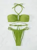 Halter Bikini Womens Swimsuit 2023 Thong Brasilian Bikinis Set Sexig Biquini Micro Bathing Suit Beachwear Swimming Badkläder
