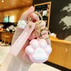 Ins Trend Fashion Style Keychain Cute Cat Claw Keychain Pendant Car Keychain Bag Decoration Jewelry Accessories Creative Holiday Gifts