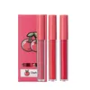 Lip Gloss Fruit Glaze Set 3 Pieces Liquid Waterproof Long Lasting Nonstick Cup Nude Kids Single