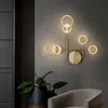 IJdelheid gangpad led muurlamp slaapkamer bedkamer woonkamer loft tv achtergrond meerdere hoofden luces koperen kunst decor sconce licht