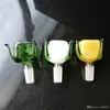 Narguilés Quatre accessoires de bongs en verre à bulles de couleur de griffe, pipes à fumer en verre mini multi-coloré