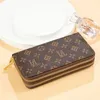 Top 2023 Quality Fashion Women Clutch Wallet Pu Leather Wallet Single Zipper Wallets Lady Ladies Long Classical Purse with Orange Box Card