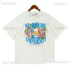 T-shirts pour hommes 2023ss RHUDE T-shirt Hommes Femme Fleur Imprimer Top Qualité Lâche Casual Coton Top Tees T230321