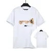 2023 Tasarımcı PA T-Shirt Lüks Tees Baskı Palms Tişörtler Erkek Angles Kısa Kollu Günlük Mürettebat Boyun Giysileri Giysiler