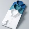 Erkekler Sıradan Gömlek Erkekler Röportaj Ofisi Uzun Kollu Elbise Gömlekler Resmi İş Konforlu İnce Fit Uzun Kollu Katı Klasik Sosyal Hizmet Gömlek 230321