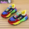 Dress Shoes Tennis shoes hip-hop style sneakers fall color matching casual personality rainbow bottom women's shoes basketball shoes 230320