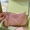 2023 moda rosa borsa a tracolla da donna bastone francese portafoglio lungo dolce signore borse a catena borsa tote borsa con cerniera borse sotto le ascelle ricamo in pelle punto lettera modello