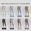 LL damski zestaw do jogi Tie-dye biustonosz z legginsami zestaw biustonosze treningowe Camisole zestawy z siłownią długie spodnie Fitness Cami w stylu Casual, letnia