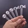 Gros clair mini 4 pouces verre tuyau de brûleur à mazout Transparent grand tube ongles conduites d'eau pour fumer bol de tabac