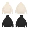 Men's Hoodies Second Order Turtle Neck Sweatshirt Vintage-Inspired Men Oversize Sweat Pullover