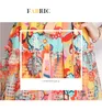 Dresslong Rękaw z nadrukiem butikowym koronkową patchworkową koszulką 2023 Spring Autumn Floral Sukienka High-end Temperament Sukienki marszcze