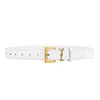 Högkvalitativ designer Designad Belt Women's äkta läder 3 cm bred högkvalitativ herresdesignbälte S Buckle Women's Belt 3 Färgalternativ