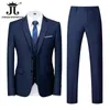 Costumes pour hommes Blazers Veste Gilet Pantalon Simple boutonnage Slim Costume pour hommes Affaires Casual Work Professional Wear Wedding Groomsmen Suit 3pcs et 2pcs Set 230321