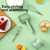 Fruktgrönsaksverktyg Trådlös Portable Electric Food Mixer Hand Blender 3 Hastigheter med hög effekt deg Egg Beater 230320