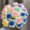 Fleurs décoratives tricotées à la main fleur fil Crochet Rose tulipe tournesol artificielle tissé Bouquet mariage décoration Saint Valentin cadeau