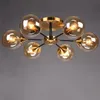 Sputnik kroonluchter rookgrijs grijs helder glazen bal eetkamer slaapkamer led hanger lamp gouden woning decor hangende verlichtingsarmaturen