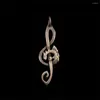 Подвесные ожерелья Creative Retro Simple Gold Color Musical Note Dragon Men and Women Niche Friends Part