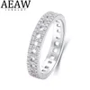 С боковыми камнями AEAW 0,37CTW D Цветное кольцо классическое натяжение настройки 10K настоящий твердый белый золото для женщин 230320
