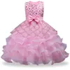 Abiti da ragazza Bambini Principessa Ragazza Abito per Matrimonio Festa di compleanno Boutique Fiore Tutu Ragazza Bambini Abiti da ballo per vestiti per ragazze 3-15 anni W0314