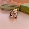 2023 French animal style men's ring retro atmosphere