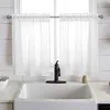 Type de tringle à rideau Voile uni blanc rideaux transparents pour salon chambre cuisine porte décorative fenêtre Tulle rideaux