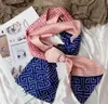 15style Fashion Letters Print Imitate Silk Scarf Neckerchief for Women Long Handle Bag Scarves Shoulder Tote Luggage Ribbon Head Wrap 150-15cm