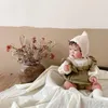 Kläder sätter babykläder flickor romper kostym spädbarn floral blommor barn bebis tillbehör utomhus sommar prinsessan klänning