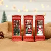 Altri articoli per feste per eventi Red Vintage Luminoso Natale Cabina telefonica Lanterna Albero di Natale Pupazzo di neve Babbo Natale Figurine in cabina telefonica Natale De 230321