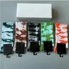 Couples Men Women Socks Cotton Colorful Hip Hop Tie Dye Basketball Sports Middle Tube Socks High Quality Stocking