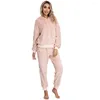 Dames slaapkleding vrouwen loungewear dubbelzijdige flanel capuchon casual pyjama's kawaii pijama dames set met broek schattige pyjama's Halloween