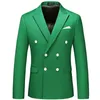 Costumes pour hommes Blazers mode hommes décontracté Boutique affaires couleur unie Double boutonnage costume veste Blazers manteau 230320