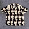 Camisas casuales para hombres WACKO MARIA Camisa Hombres Mujeres Retrato Impresión WACKO MARIA Hawaii Camisas Tee harajuku camisa T230321