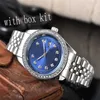 Quarz Damen Datejust Designeruhren 41 mm 36 mm Uhrwerk Uhr Iced Out Bling Lünette Diamant Montre de Luxe Herren Moissanit Luxusuhren vergoldet SB008 B23