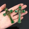 Charms 20st Religious Cross Saint Benedict Accessories Wholesale Catholic Supplies Ornament 75x43 mm 230320