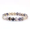 Bracelets porte-bonheur perles naturelles à la mode Bracelet en pierre motif Dragon bleu tigre Simple classique pour homme femme cadeau