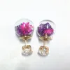 Ohrstecker 2023 Design Modemarke Schmuck Glas Blumen Kristall Ohrring Doppelseite Perle Sommer Stil Gänseblümchen für Frauen