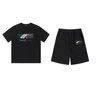 Top Trapstar New Men's T-shirt Kort ärmdräkt Chenille Tracksuit Black Cotton London Streetwears-XL