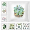 Poduszka Peiyuan Zielona roślina Sukulenty Lucky Flower Sofa Cover Miękka brzoskwiniowa poduszka do dekoracyjnego samochodu domowego hurtowa