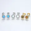 European Retro Palace Style Opal S925 Silver Stud Earrings Delicate Micro Set Zircon Luxury Earrings Sexig Temperament Beauty Jewelry Gift