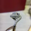 マンダイヤモンドの女性デザイナーのためのダイアットレジャーズリング925シルバーゴールドメッキ18K T0p最高のカウンター品質