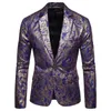 Ternos masculinos Blazers Men Men Luxury Gold Paisley Bronzing Blazer Jacket