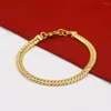 Chains Arrivals Men Chain Wide 6MM Curb Bracelet 925 Sterling Silver Fashion Jewelry Male Link Gold Bangles