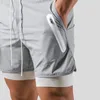 Herren-Shorts, 2023, Street Fashion, Herren, 2-in-1-Doppelschicht, schnell trocknend, sportlicher Stil, Fitness, Jogging, Workout, Herren, lässig