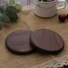 Atacado 20 estilos Coasters de madeira Beech Black Walnut Coffee Cup Tapete Natural Non Slip Bule Bech Home Bar Ferramentas Duráveis ​​Placemats de Madeira