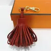 Keychains Designer Keychain Leather Tassel Mother Daughter Keyring Car Key Chains Keyholder Women Bag Charm Porte Clef Gift