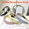 Nytt designer hårband för Girl Lady Women Retro Classic Hair Accessories Decoration C LOGO 5 Färg Läder hårband Lyxvarumärke logotyp med fin kvalitet snabb frakt